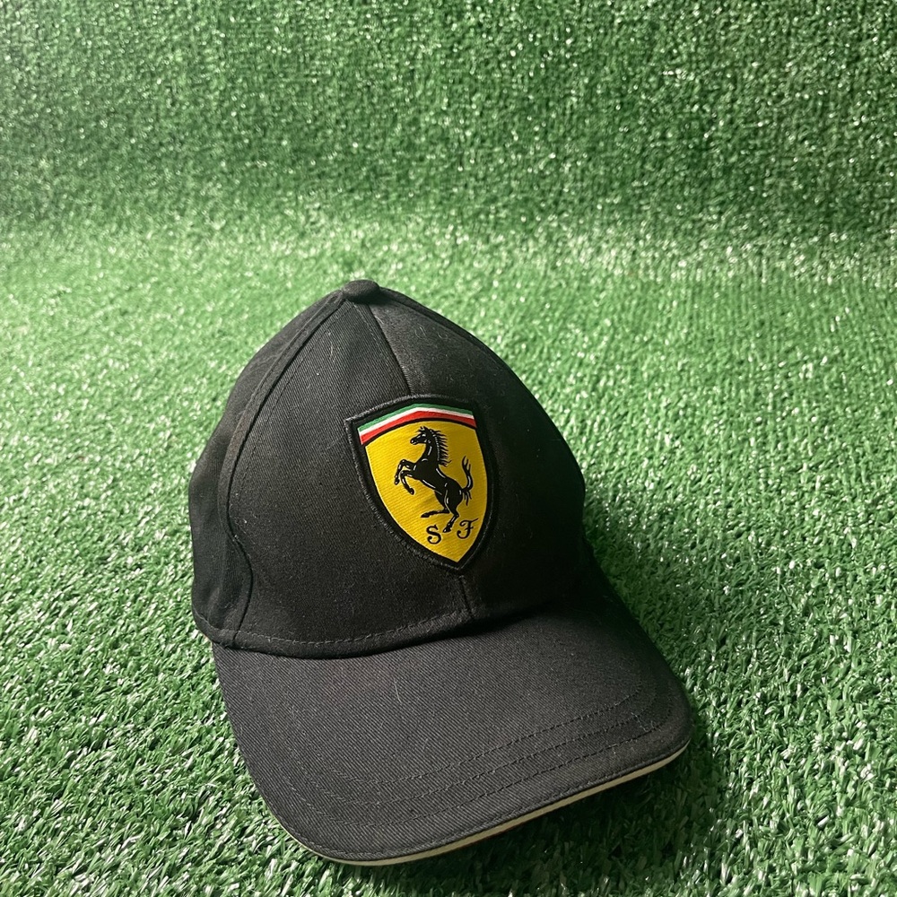 Ferrari Black Cap with Iconic Emblem